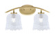 Toltec Lighting - 3722-NAB-4230 - Two Light Bath Bar - Kurve - New Age Brass