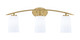 Toltec Lighting - 3723-NAB-261 - Three Light Bath Bar - Kurve - New Age Brass