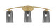 Toltec Lighting - 3723-NAB-262 - Three Light Bath Bar - Kurve - New Age Brass