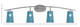 Kurve Four Light Bath Bar (3724-GP-265)