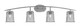 Toltec Lighting - 3724-GP-5032 - Four Light Bath Bar - Kurve - Graphite