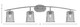 Kurve Four Light Bath Bar (3724-GP-5032)