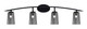 Toltec Lighting - 3724-MB-262 - Four Light Bath Bar - Kurve - Matte Black