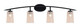 Toltec Lighting - 3724-MB-263 - Four Light Bath Bar - Kurve - Matte Black