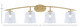 Kurve Four Light Bath Bar (3724-NAB-4230)