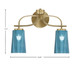 Cavella Two Light Bath Bar (3912-NAB-265)