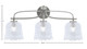 Cavella Three Light Bath Bar (3913-GP-4230)