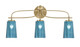 Toltec Lighting - 3913-NAB-265 - Three Light Bath Bar - Cavella - New Age Brass