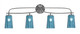 Toltec Lighting - 3914-GP-265 - Four Light Bath Bar - Cavella - Graphite
