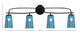 Cavella Four Light Bath Bar (3914-MB-265)