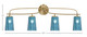 Cavella Four Light Bath Bar (3914-NAB-265)