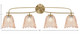 Cavella Four Light Bath Bar (3914-NAB-4233)
