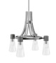 Toltec Lighting - 4814-GP-880 - Four Light Chandelier - Everleigh - Graphite