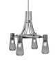 Toltec Lighting - 4814-GP-882 - Four Light Chandelier - Everleigh - Graphite