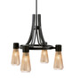 Toltec Lighting - 4814-MB-883 - Four Light Chandelier - Everleigh - Matte Black