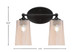 Capri Two Light Bath Bar (5912-MB-263)