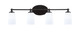 Toltec Lighting - 5914-MB-261 - Four Light Bath Bar - Capri - Matte Black