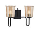 Toltec Lighting - 6222-MB-5033 - Two Light Bath Bar - Sandia - Matte Black