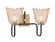 Toltec Lighting - 6222-MBNAB-4233 - Two Light Bath Bar - Sandia - Matte Black & New Age Brass