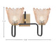 Sandia Two Light Bath Bar (6222-MBNAB-4233)