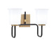 Toltec Lighting - 6222-MBNAB-5031 - Two Light Bath Bar - Sandia - Matte Black & New Age Brass