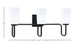 Sandia Three Light Bath Bar (6223-MB-261)