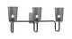 Toltec Lighting - 6223-MBGP-262 - Three Light Bath Bar - Sandia - Matte Black & Graphite