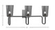 Sandia Three Light Bath Bar (6223-MBGP-262)