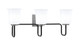 Toltec Lighting - 6223-MBGP-5031 - Three Light Bath Bar - Sandia - Matte Black & Graphite