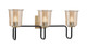 Toltec Lighting - 6223-MBNAB-5033 - Three Light Bath Bar - Sandia - Matte Black & New Age Brass
