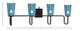 Sandia Four Light Bath Bar (6224-MB-265)