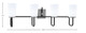 Sandia Four Light Bath Bar (6224-MBGP-261)