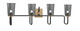 Toltec Lighting - 6224-MBNAB-262 - Four Light Bath Bar - Sandia - Matte Black & New Age Brass