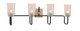 Toltec Lighting - 6224-MBNAB-263 - Four Light Bath Bar - Sandia - Matte Black & New Age Brass