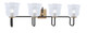 Toltec Lighting - 6224-MBNAB-4230 - Four Light Bath Bar - Sandia - Matte Black & New Age Brass