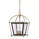 Hudson Valley - 3612-AGB - Four Light Lantern - Hollis - Aged Brass