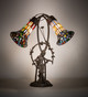 Stained Glass Pond Lily Two Light Table Lamp (133659)