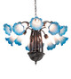 Pink/Blue 12 Light Chandelier