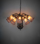Amber/Purple 12 Light Chandelier