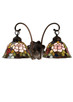 Meyda Tiffany - 18709 - Two Light Wall Sconce - Tiffany Rosebush - Timeless Bronze