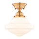 Vaxcel - C0368 - One Light Semi-Flush Mount - Huntley - Natural Brass