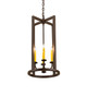 Meyda Tiffany - 202044 - Four Light Pendant - Porte Tournante - Oil Rubbed Bronze