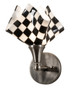 Meyda Tiffany - 219280 - One Light Wall Sconce - Handkerchief - Black MetalBrushed Nickel