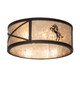 Meyda Tiffany - 233537 - Four Light Flushmount - Black Stallion - Mahogany Bronze And Solar Black
