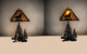 Wolf at Dawn Two Light Table Lamp (242540)