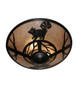 Raccoon on the Loose Three Light Flush Mount (243215)