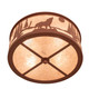 Wolf on the Loose Four Light Flushmount (243533)