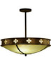 Meyda Tiffany - 245549 - Three Light Semi-Flushmount - Byzantine - Brushed Gold