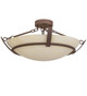 Covina Four Light Semi-Flushmount