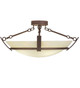 Covina Four Light Semi-Flushmount